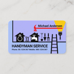 Carte De Visite Accueil Creative Handyman Outils Borderline