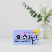 Carte De Visite Accueil Creative Handyman Outils Borderline (Debout devant)