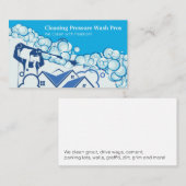 Carte De Visite Accueil de lavage de l'alimentation du collaborate (Devant / Derrière)