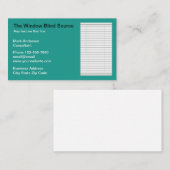 Carte De Visite Accueil Décoration des stores de fenêtre (Devant / Derrière)