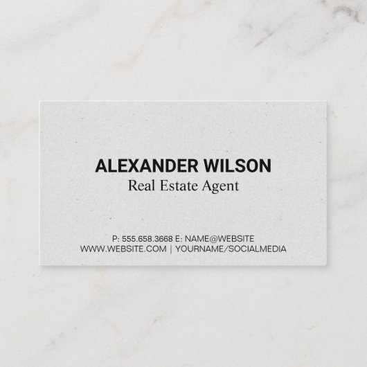 Carte De Visite Accueil et clés (Dos)