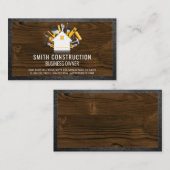 Carte De Visite Accueil et outils | Bois et cuir (Devant / Derrière)