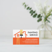 Carte De Visite Accueil Frame Building Peinture de pinceau (Debout devant)