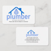 Carte De Visite Accueil Fuite du plombier d'eau de levage (Devant / Derrière)
