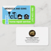 Carte De Visite Accueil Handyman Outils Paysage (Devant / Derrière)