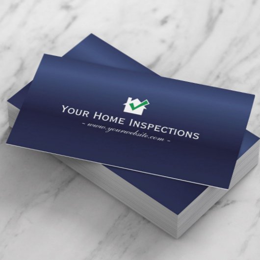 Carte De Visite Accueil Inspections Immobilier Royal Blue