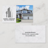 Carte De Visite Accueil moderne | Logo des bâtiments commerciaux (Devant / Derrière)