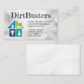Carte De Visite Accueil Nettoyer les icônes | Service de ménage (Devant / Derrière)