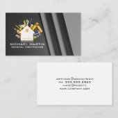 Carte De Visite Accueil Outils de menuiserie | Entrepreneur généra (Devant / Derrière)