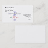 Carte De Visite Accueil php geek (Devant / Derrière)