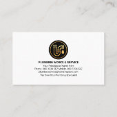 Carte De Visite Accueil Piping Chauffage Chauffage Plumber (Dos)