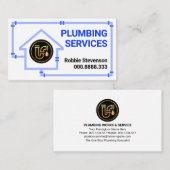 Carte De Visite Accueil Piping Chauffage Chauffage Plumber (Devant / Derrière)