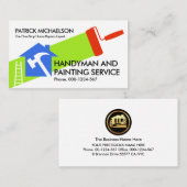 Carte De Visite Accueil Réparation Peinture Handyman Service (Devant / Derrière)