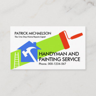 Carte De Visite Accueil Réparation Peinture Handyman Service