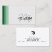 Carte De Visite Accueil Retrait de la rénovation Monogramme (Devant / Derrière)