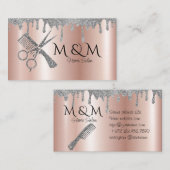 Carte De Visite Accueil Salon Coiffeur Barbier Coiffure Coiffure (Devant / Derrière)