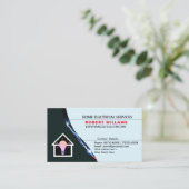 Carte De Visite Accueil Service électrique Electricien expérimenté (Debout devant)