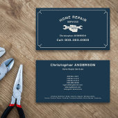 Carte De Visite Accueil Services de réparation Bleu