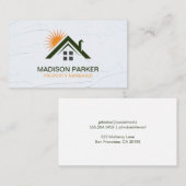 Carte De Visite Accueil Soleil | Propriétés privées commerciales (Devant / Derrière)