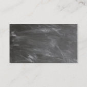 Carte De Visite Accueil Tutor Enseignant Apple Scrubed Chalkboard  (Dos)