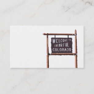Carte De Visite accueil vers le Colorado coloré