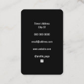 Carte De Visite Ace de pique style de fitness (Dos)