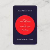 Carte De Visite Ace des barbiers de style pique (Dos)