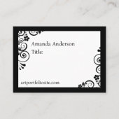 Carte De Visite ACEO Template Elegant Professional Artist ATC Info (Devant)