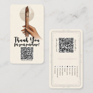 Carte De Visite Achat cadeau Palo Santo QR Réseaux sociaux