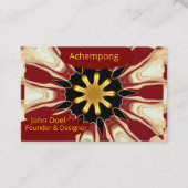Carte De Visite Achempong Crimson & Gold Starburst Luxury Business (Devant)