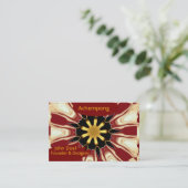 Carte De Visite Achempong Crimson & Gold Starburst Luxury Business (Debout devant)