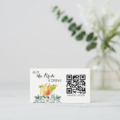 Carte De Visite Acheter la mariée boire un verre code QR (Debout devant)