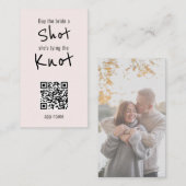 Carte De Visite Acheter l'épouse une prise QR Code Blush (Devant / Derrière)