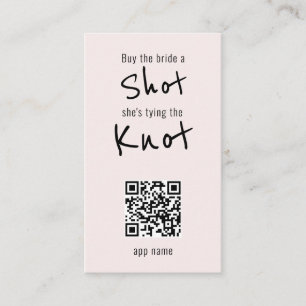 Carte De Visite Acheter l'épouse une prise QR Code Blush