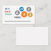 Carte De Visite acheter vente et commerce crypto (Devant / Derrière)