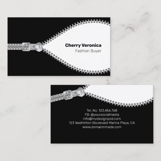 Carte De Visite Acheteur de mode professionnel unique (Devant / Derrière)