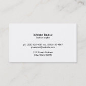 Carte De Visite Acier artistique Accent 3 (Dos)