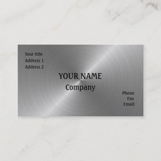 Carte De Visite Acier balayé (Devant)