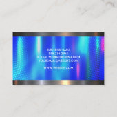 Carte De Visite Acier | Bleu métallique (Dos)