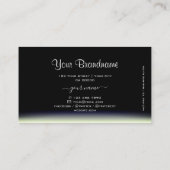 Carte De Visite Acier Bleu Noir Blanc Dégradé avec Logo Style (Dos)