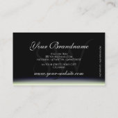 Carte De Visite Acier Bleu Noir Blanc Dégradé Ombre Initiales (Dos)