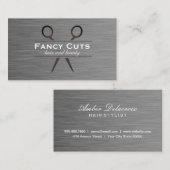 Carte De Visite Acier Boutique | Luxe moderne (Devant / Derrière)