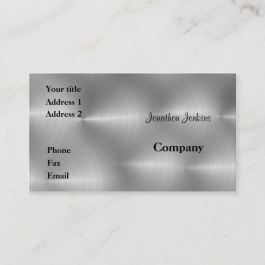 Carte De Visite Acier brossé (Devant)