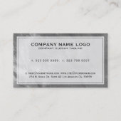 Carte De Visite Acier brossé gris métallique (Dos)