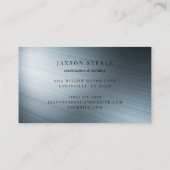 Carte De Visite Acier brossé moderne (Dos)