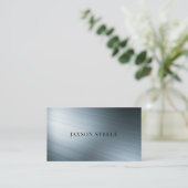Carte De Visite Acier brossé moderne (Debout devant)