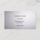 Carte De Visite Acier brossé moderne professionnel (Dos)