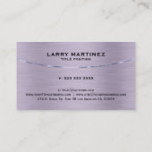 Carte De Visite Acier brossé violet métallique moderne (Dos)