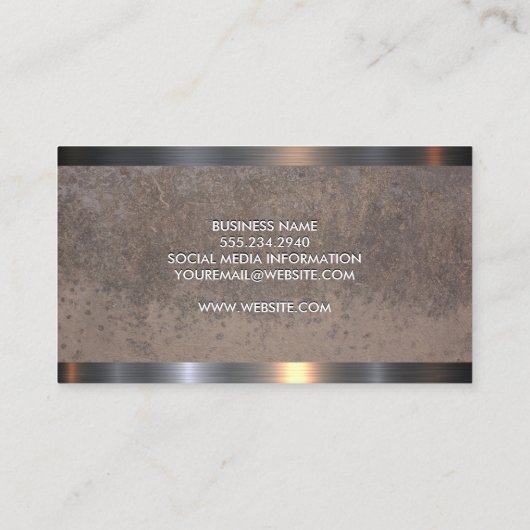 Carte De Visite Acier diamant | Arrière - plan texture (Dos)