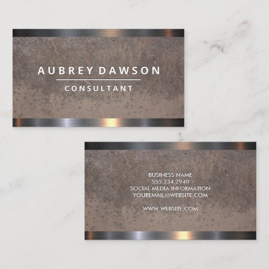 Carte De Visite Acier diamant | Arrière - plan texture (Devant / Derrière)